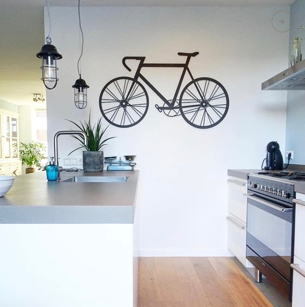 Houten racefiets geometrisch zwart, Hout, Zwart, Overige stijlen, Nieuw