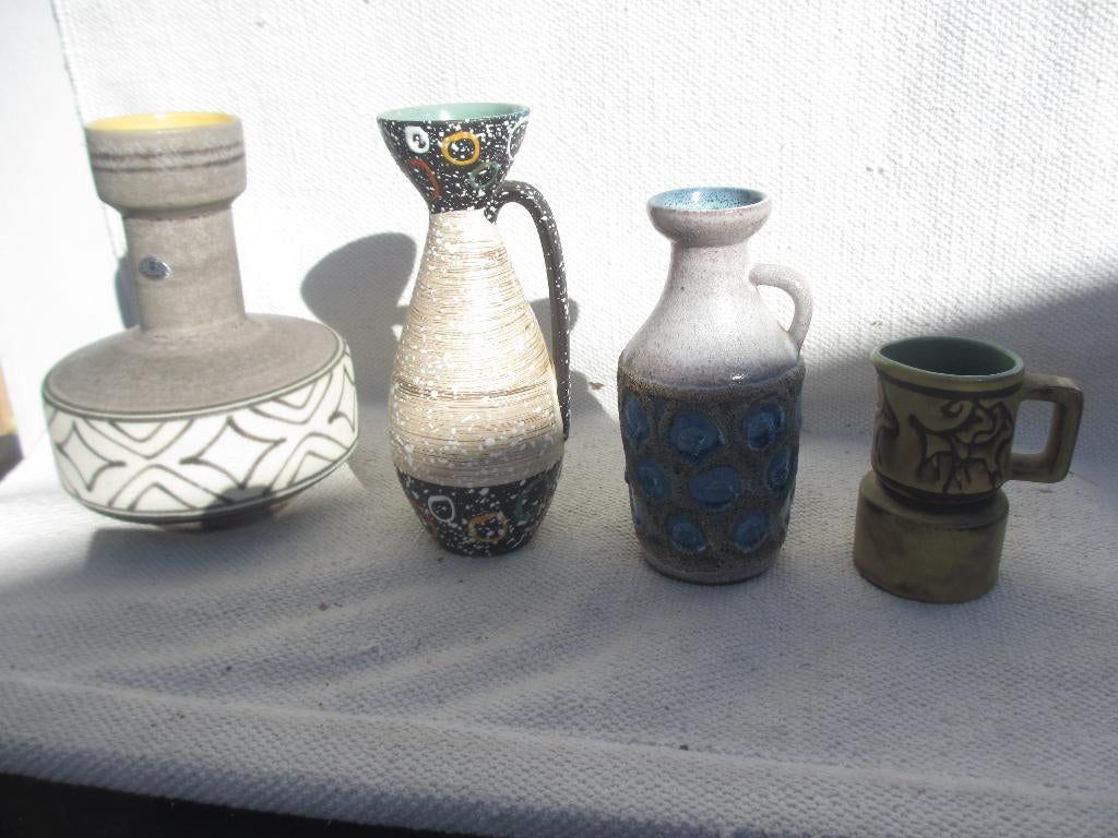 Vier Vintage vazen West Germany, Ophalen of Verzenden