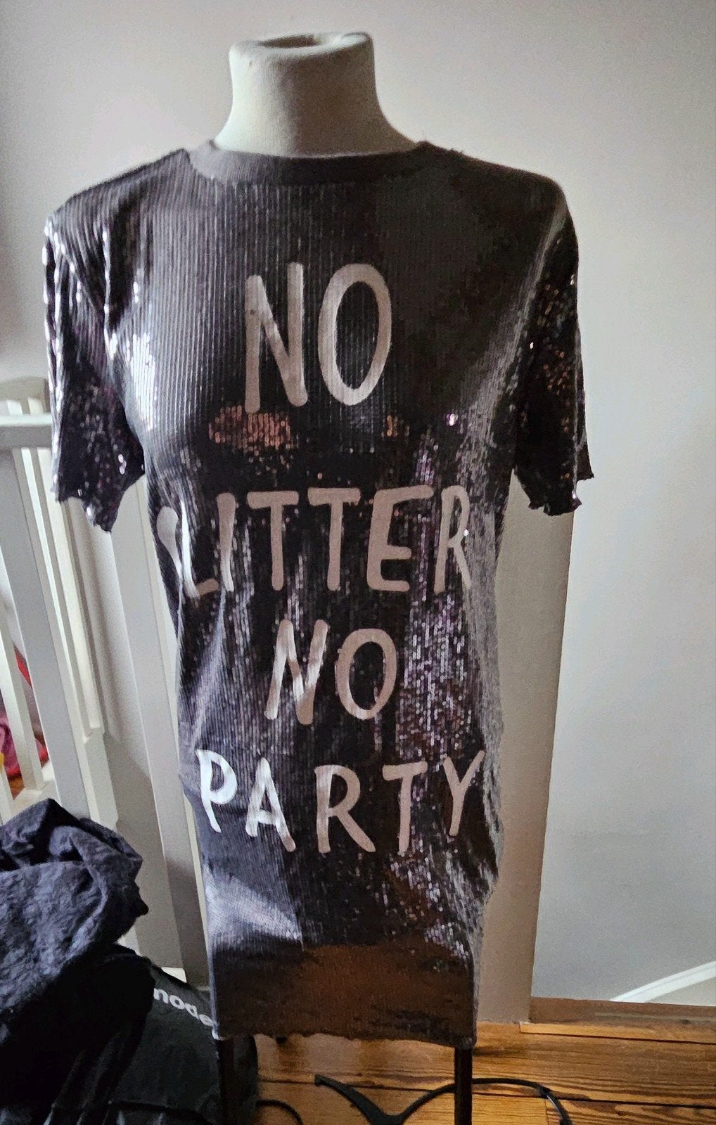 Nieuw glitter jurk, Maat 38/40 (M), Nieuw, Ophalen of Verzenden, Knielengte