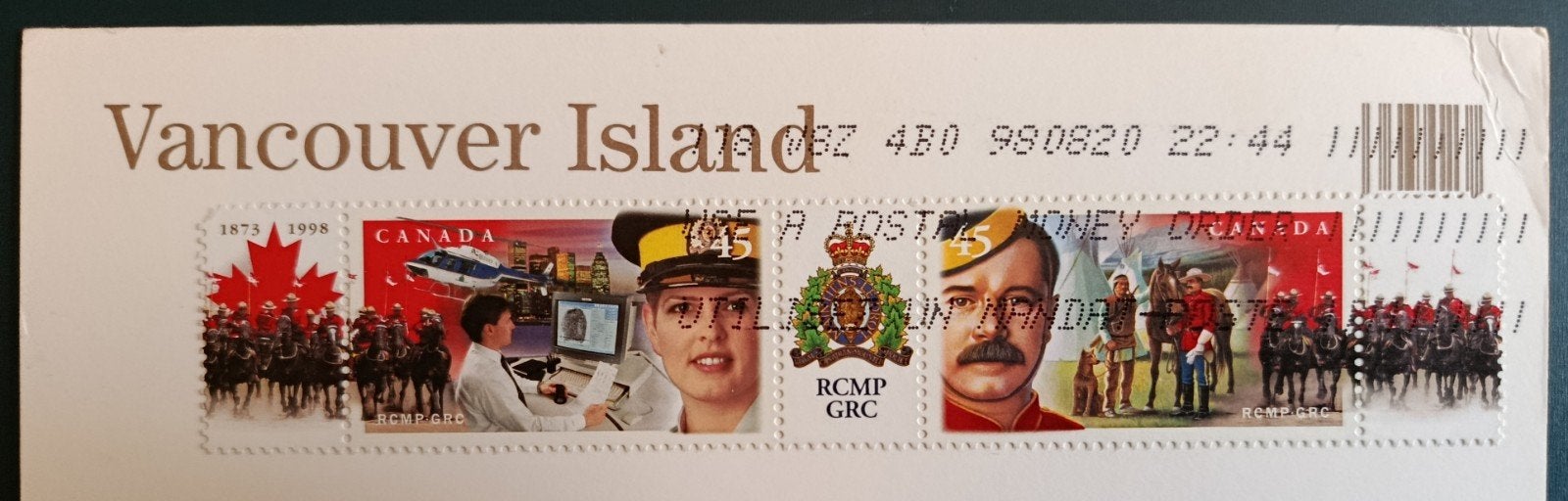Canada. Postkaart Vancouver Island. Met prachtige zegels., Ophalen of Verzenden, Gestempeld, Noord-Amerika