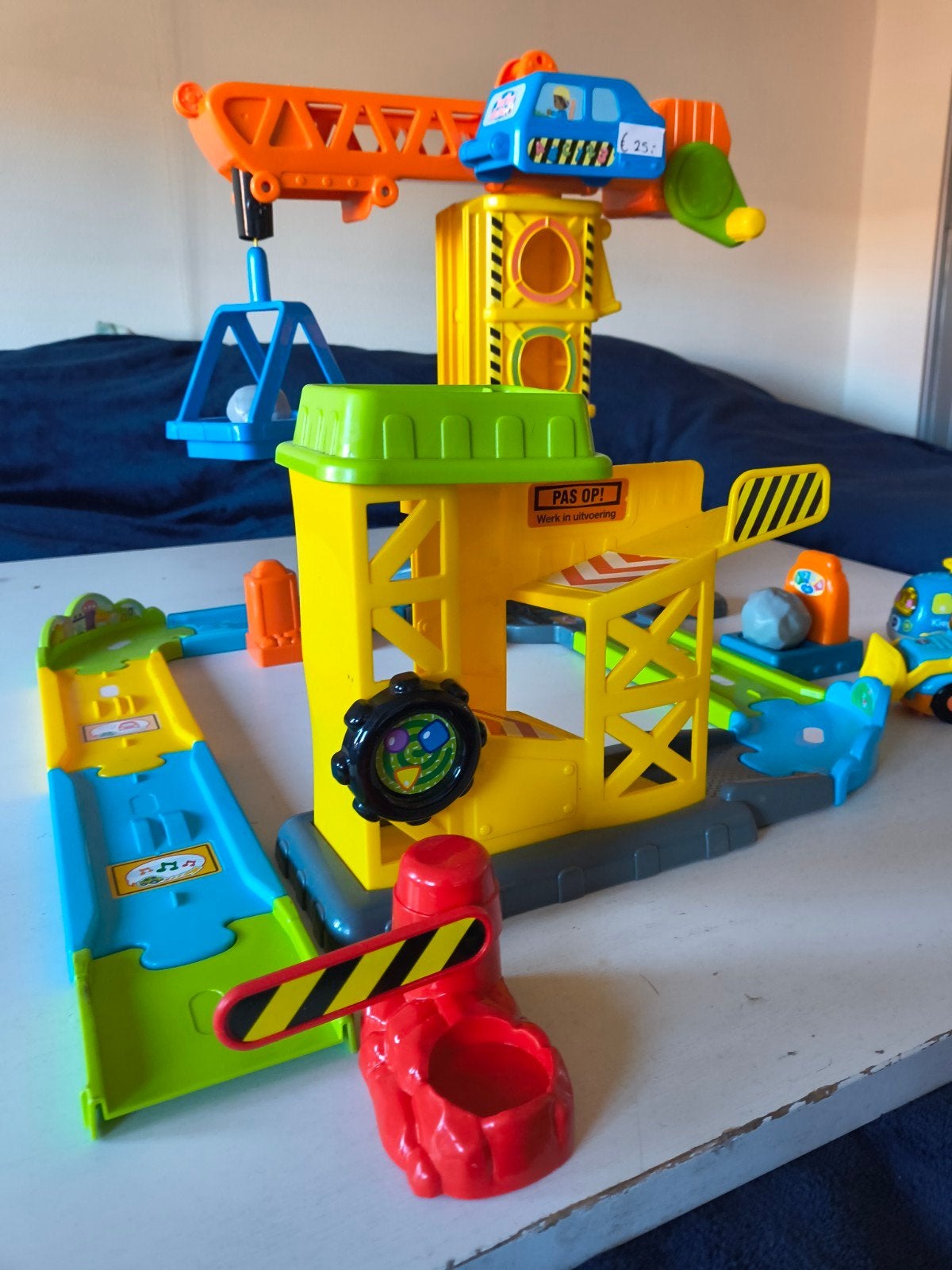 VTech Toet Toet Auto's Bouwplaats met Kraan en Voertuigen, Ophalen, Zo goed als nieuw