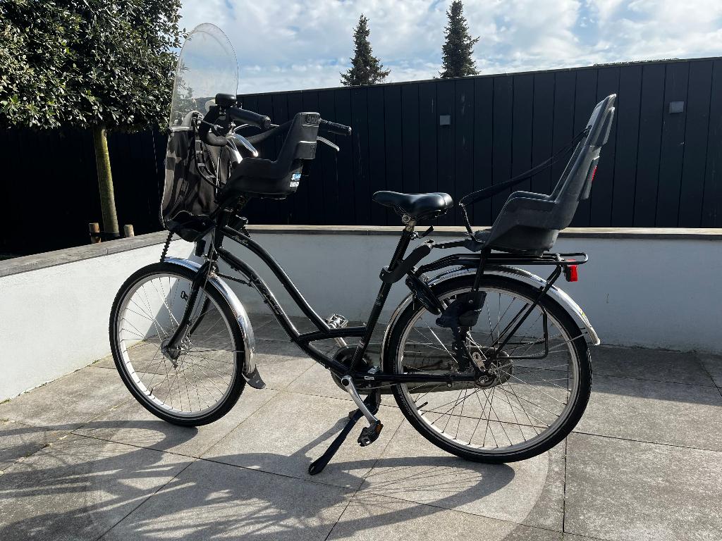 Mamafiets Sparta Amazone met 2 kinderzitjes, Ophalen, 2 zitjes, Sparta, Gebruikt