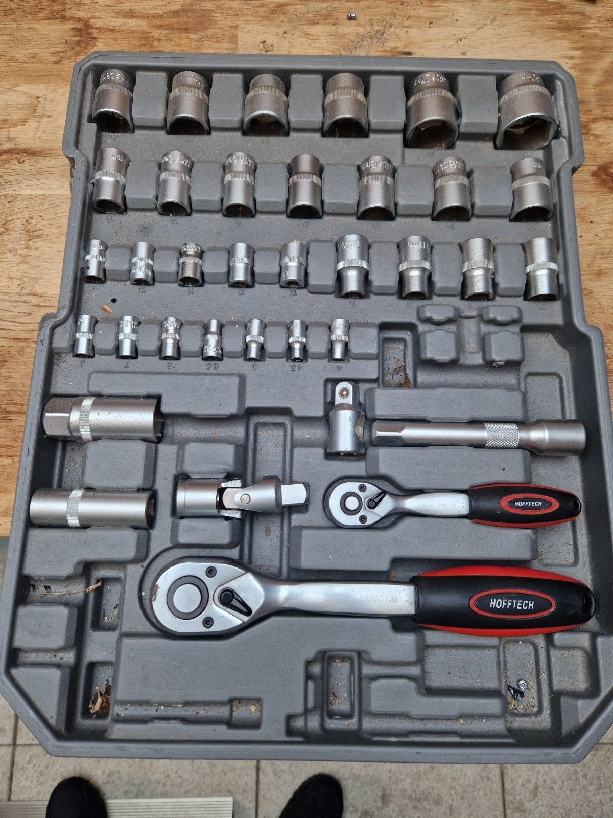 Dopsleutelset Hofftech - Complete set in koffer, Ophalen, Gebruikt, Sleutel/ratel, Overige merken