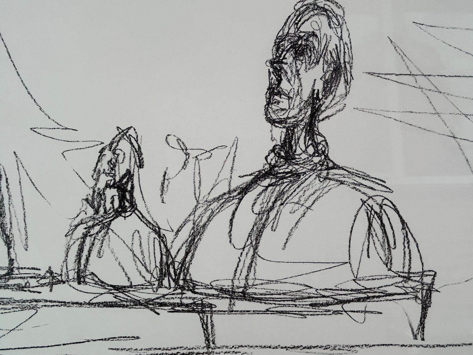 A.Giacometti “Buste” – Ingelijste Officiële Maeght Litho ‘05, Ophalen, Portret en Figuren, Lithografie, Ingelijst