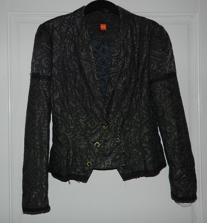 Mooi bruin Hugo Boss colbertje/blazer met mooie details., Verzenden, Zo goed als nieuw, Maat 38/40 (M), Bruin