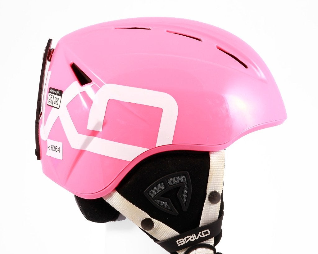 48 49 50 51 52 kinder ski helm BRIKO KODIAKINO, Pink/white, Overige merken, Gebruikt, Verzenden, Overige typen