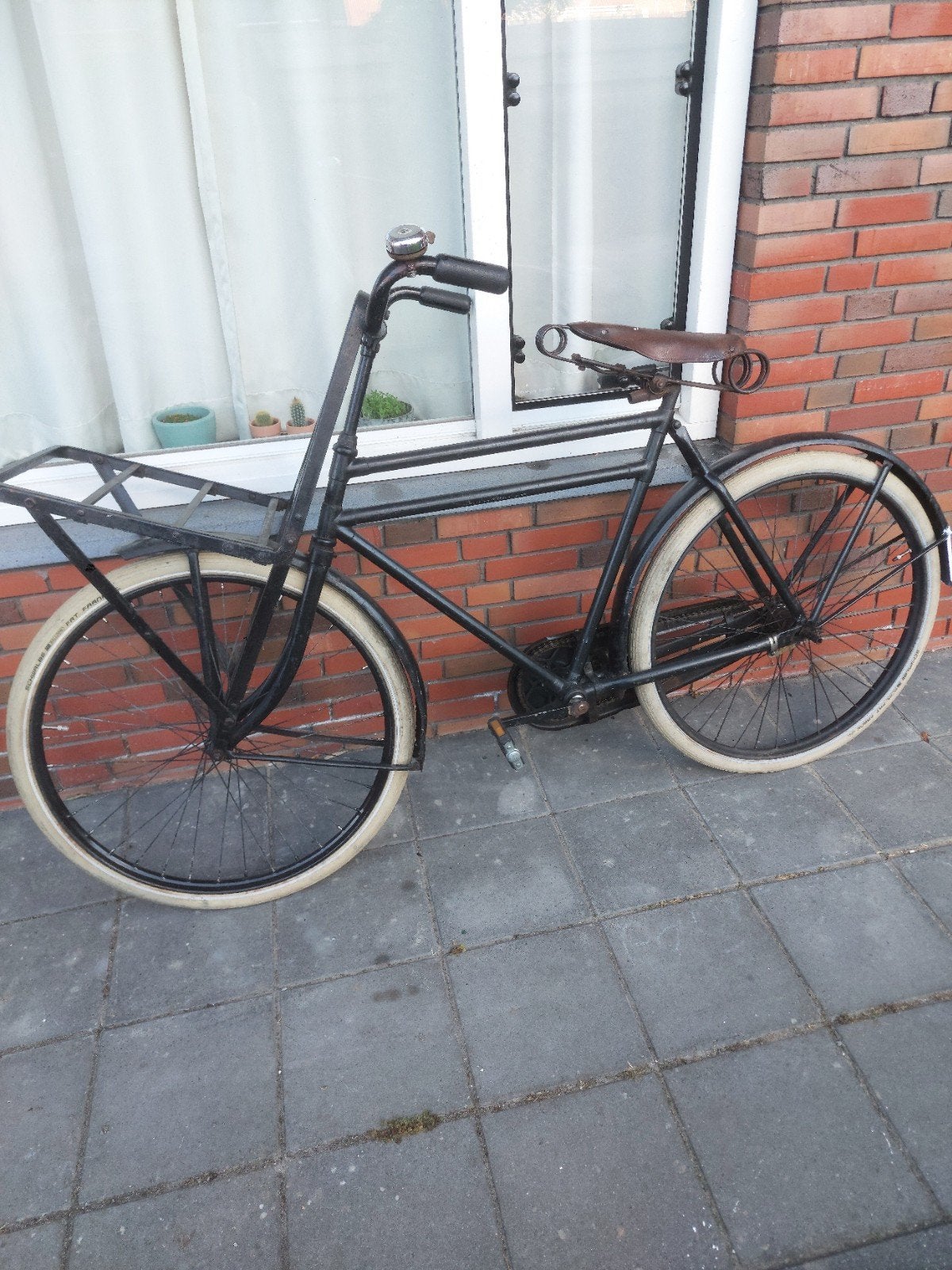 Oldtimer transportfiets met Lepper zweefzadel, Fietsen en Brommers, Ophalen, Terugtraprem, Onbekend, Onbekend