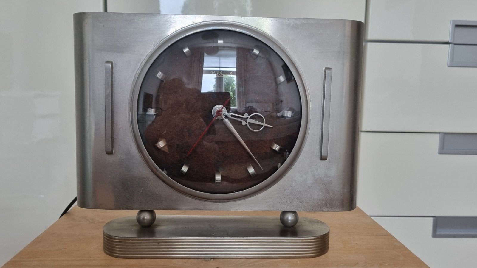 Vintage Hilbrink tafelklok - Art Deco/Amsterdamse School, Ophalen