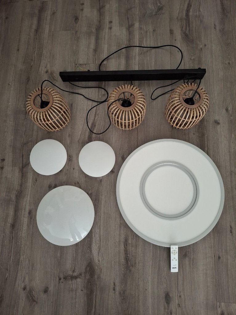 Hanglamp (plus 4 plafondlampen), Ophalen, Zo goed als nieuw, Modern, E27 (groot)