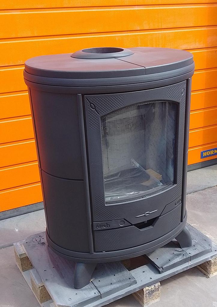 Showroom model houtkachel: Altech Eclips basis 6kW, Ophalen, Houtkachel, Zo goed als nieuw, Vrijstaand