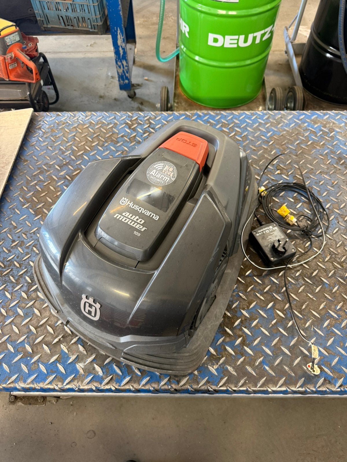 Husqvarna 105 robotmaaier, Ophalen, Gebruikt