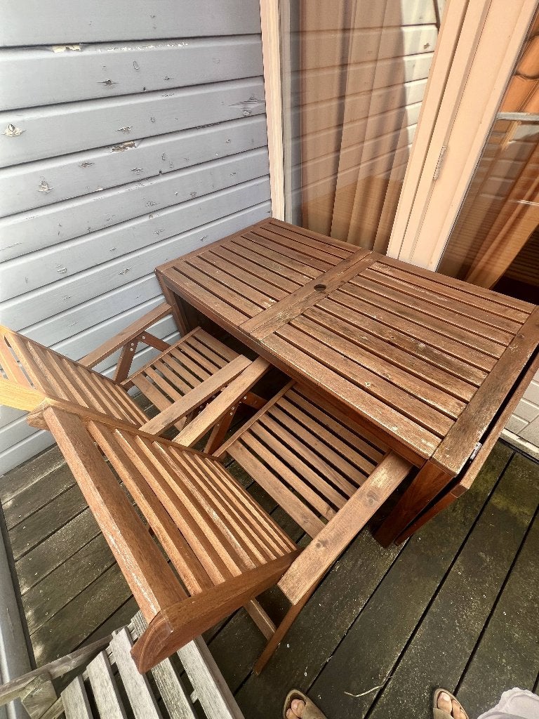 Foto 3 van IKEA ÄPPLARÖ inklapbare tuintafel met 2 stoelen
