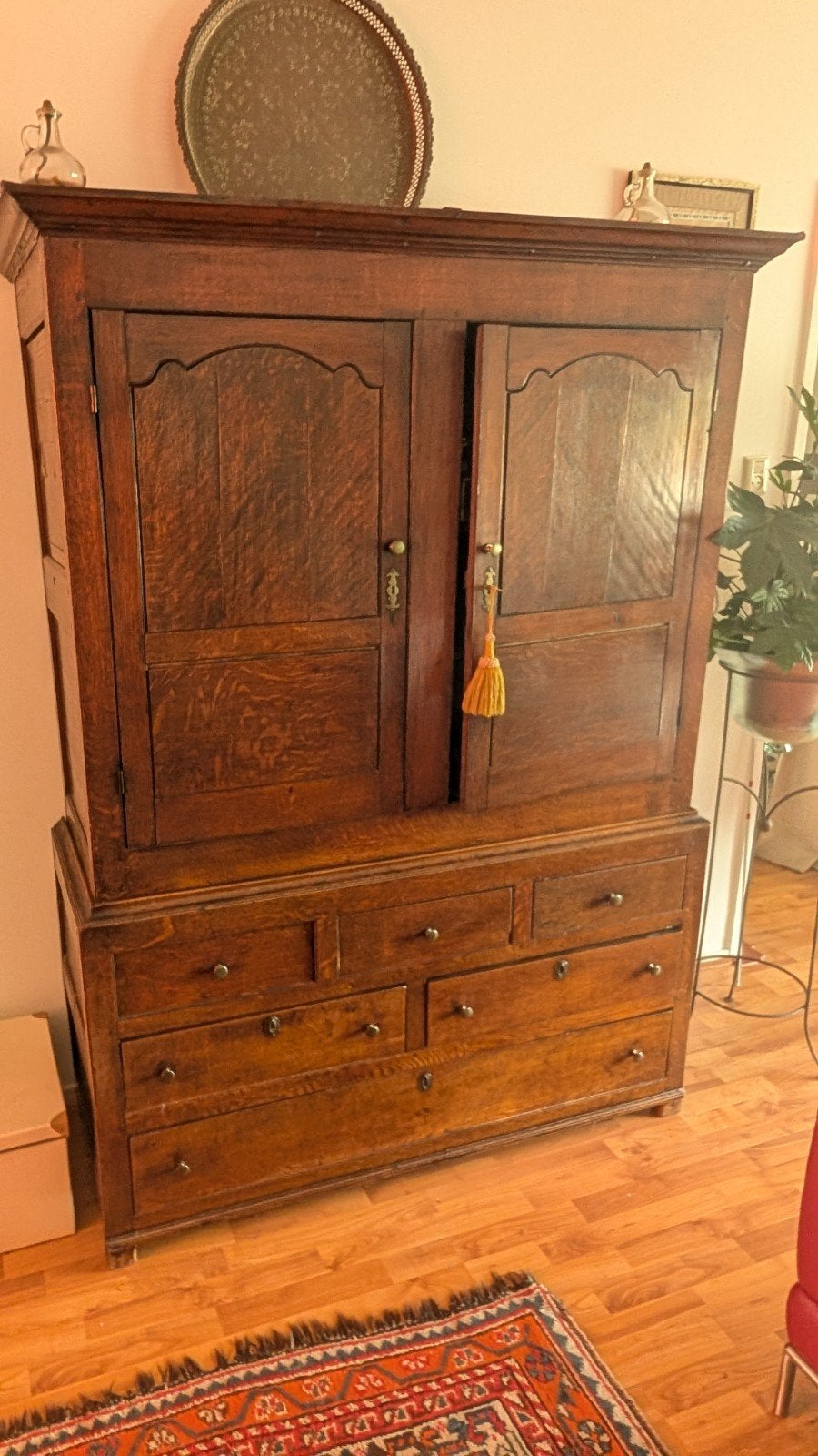 Vintage Engelse Kast - 18e Eeuws Eiken Dressoir/Buffetkast, Ophalen