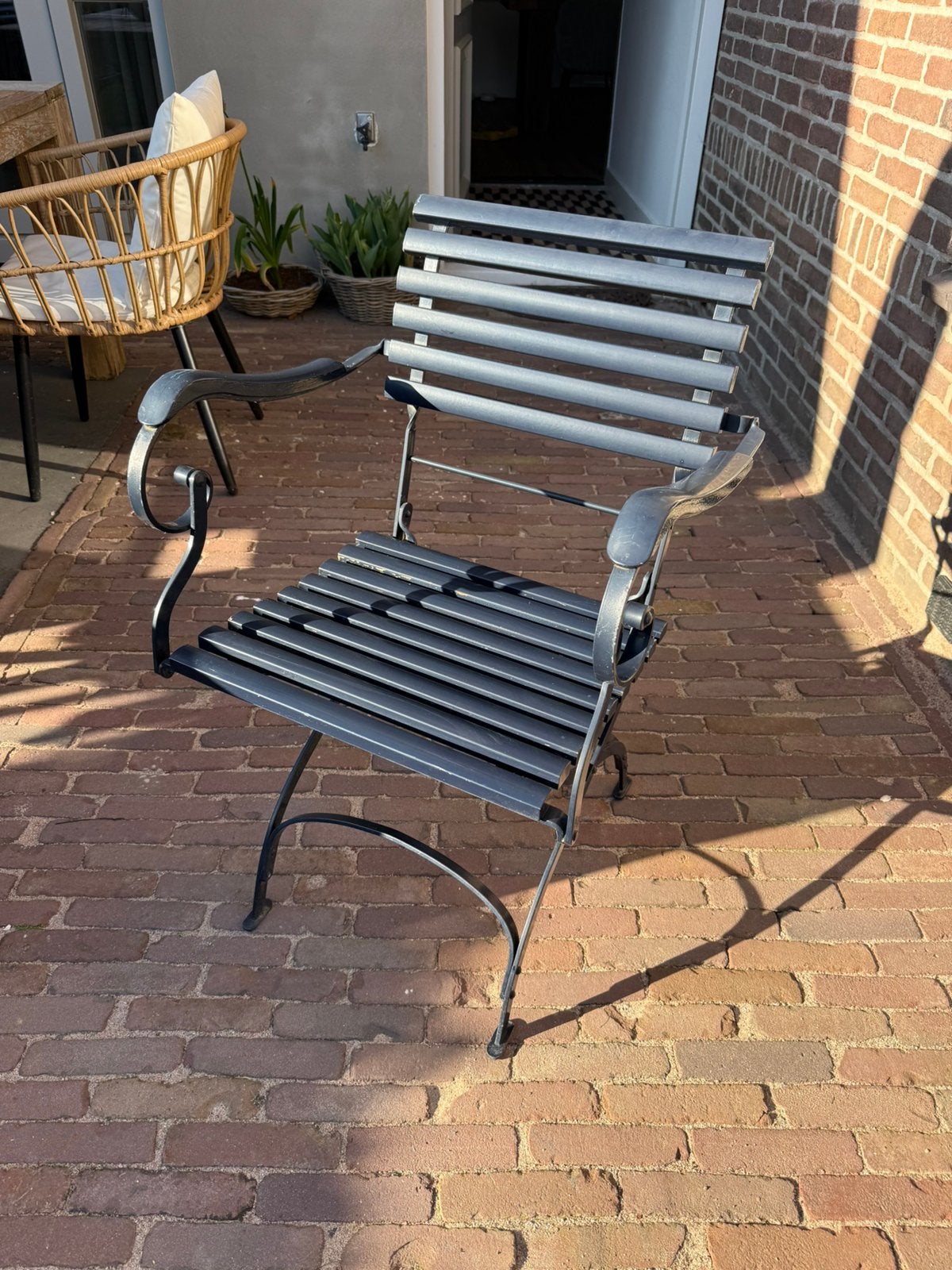 Grote tuin set Anton Damen - tafel met 4 stoelen, Ophalen, Gebruikt, Anton Damen, Hout
