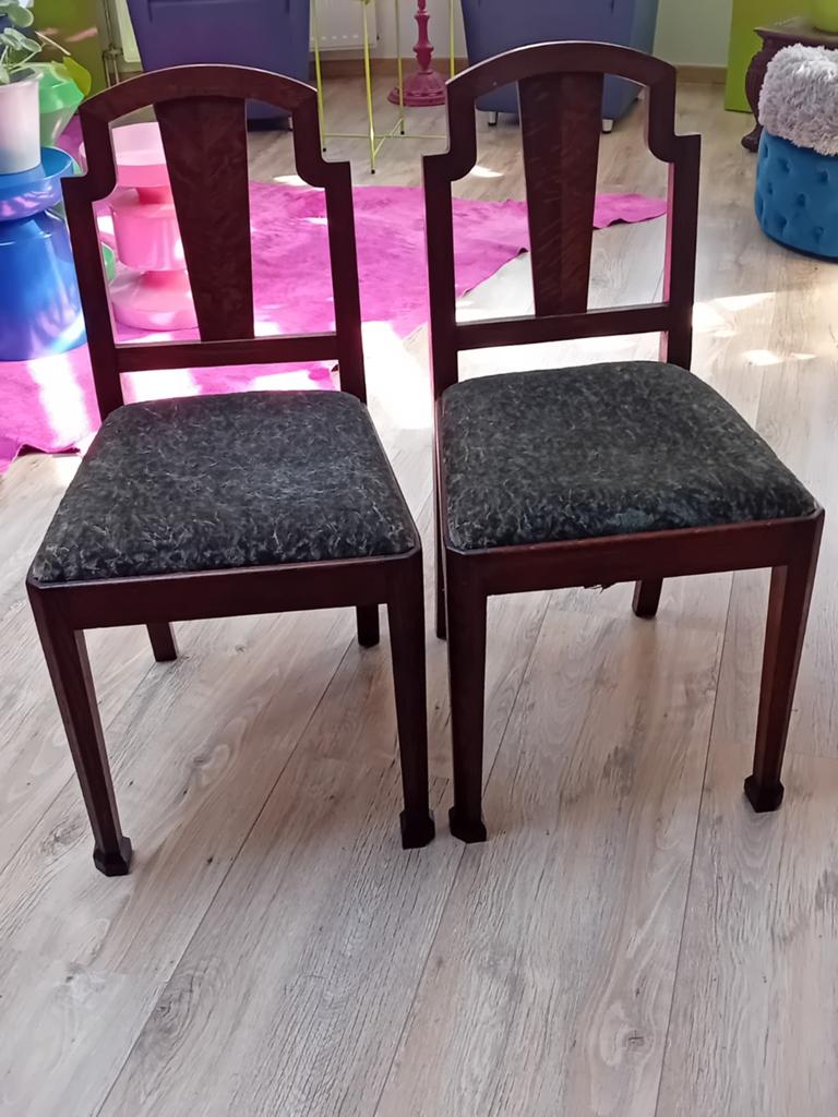 Set fraai vormgegeven Art Deco stoelen, Antiek en Kunst, Antiek | Meubels | Stoelen en Banken, Ophalen