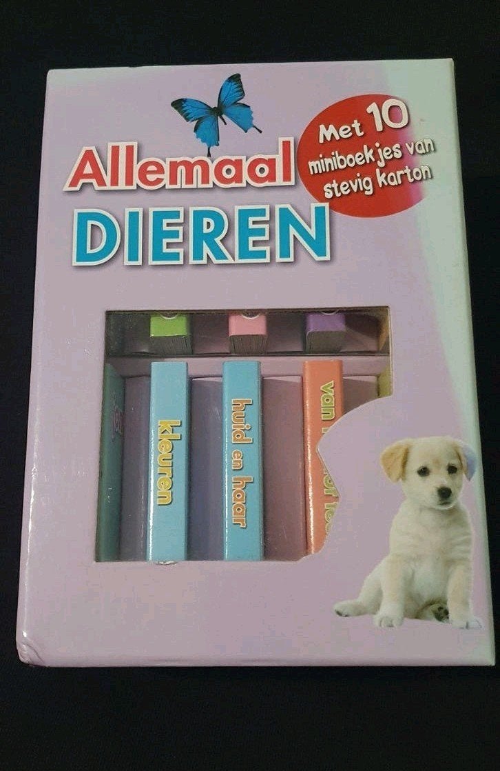"Allemal Dieren" Met 10 miniboekjes van stevig karton, Ophalen of Verzenden, Zo goed als nieuw
