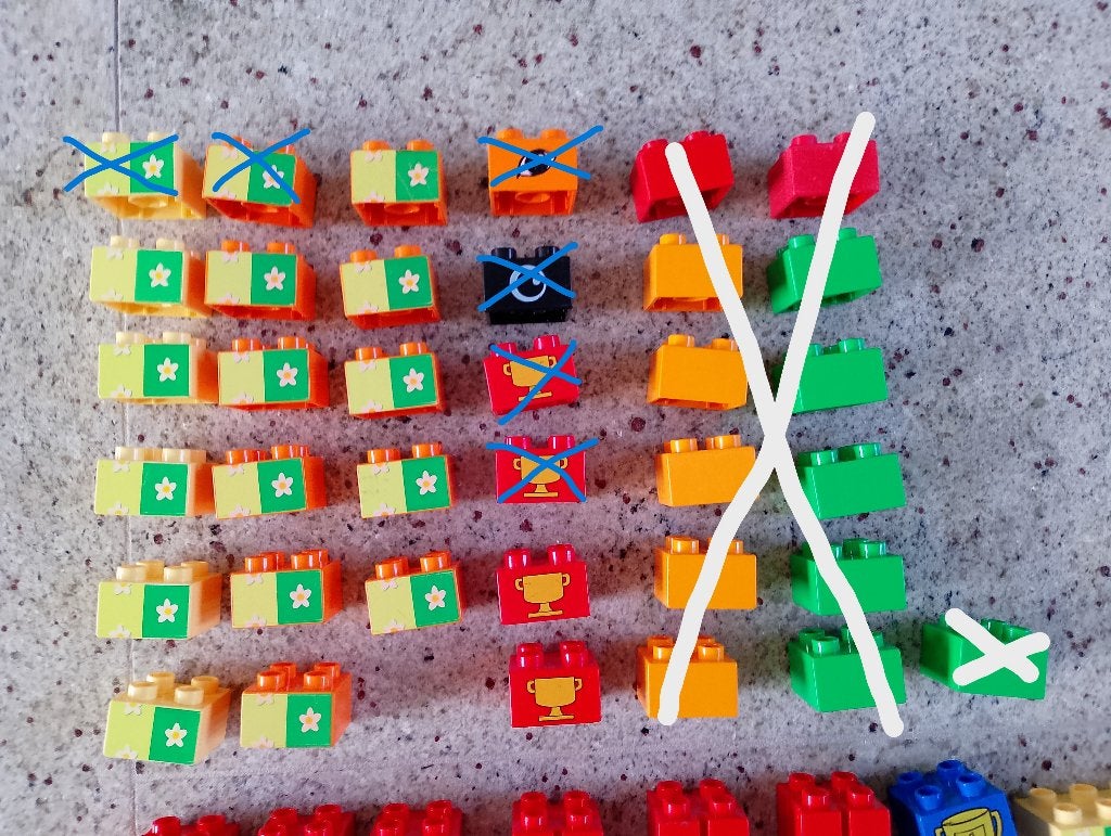 Lego Duplo 4 nops en 8 nops blok (verschillende), Ophalen of Verzenden, Gebruikt, Duplo
