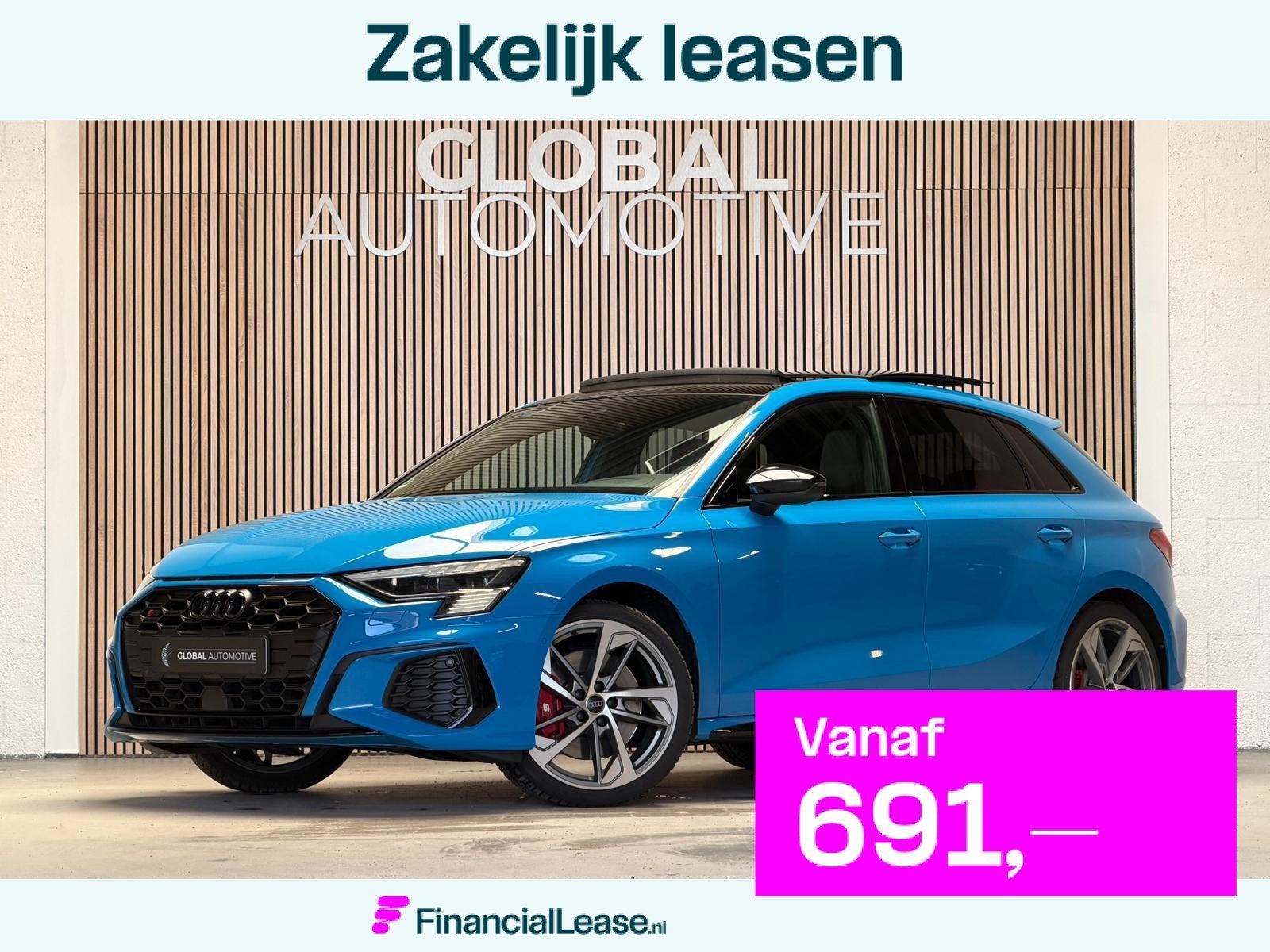 Audi A3 Sportback 2.0 TFSI S3 quattro - ABT 370PK - PANO - B, Gebruikt, Zwart, 4 cilinders, 1984 cc
