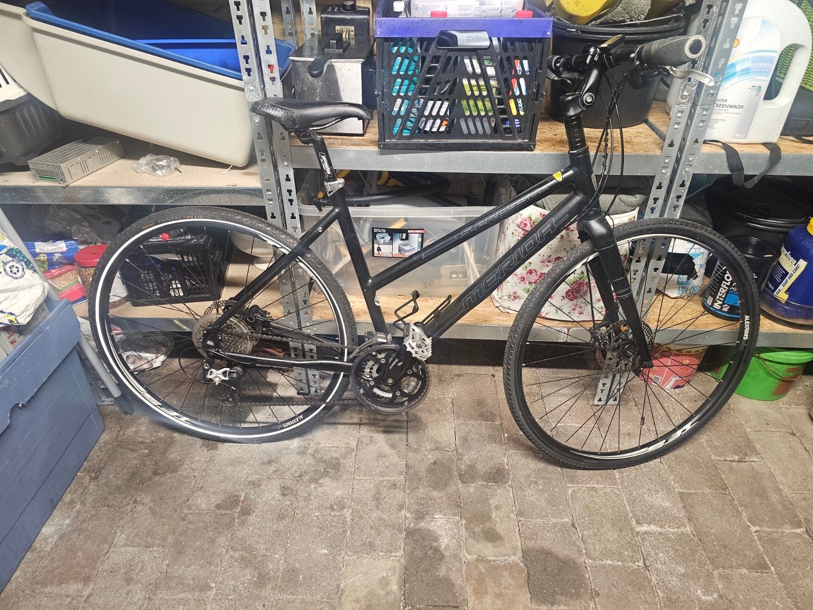 Merida fiets met schijfremmen en 27 versnellingen, Fietsen en Brommers, 28 inch, Gebruikt, Schijfrem, Ophalen