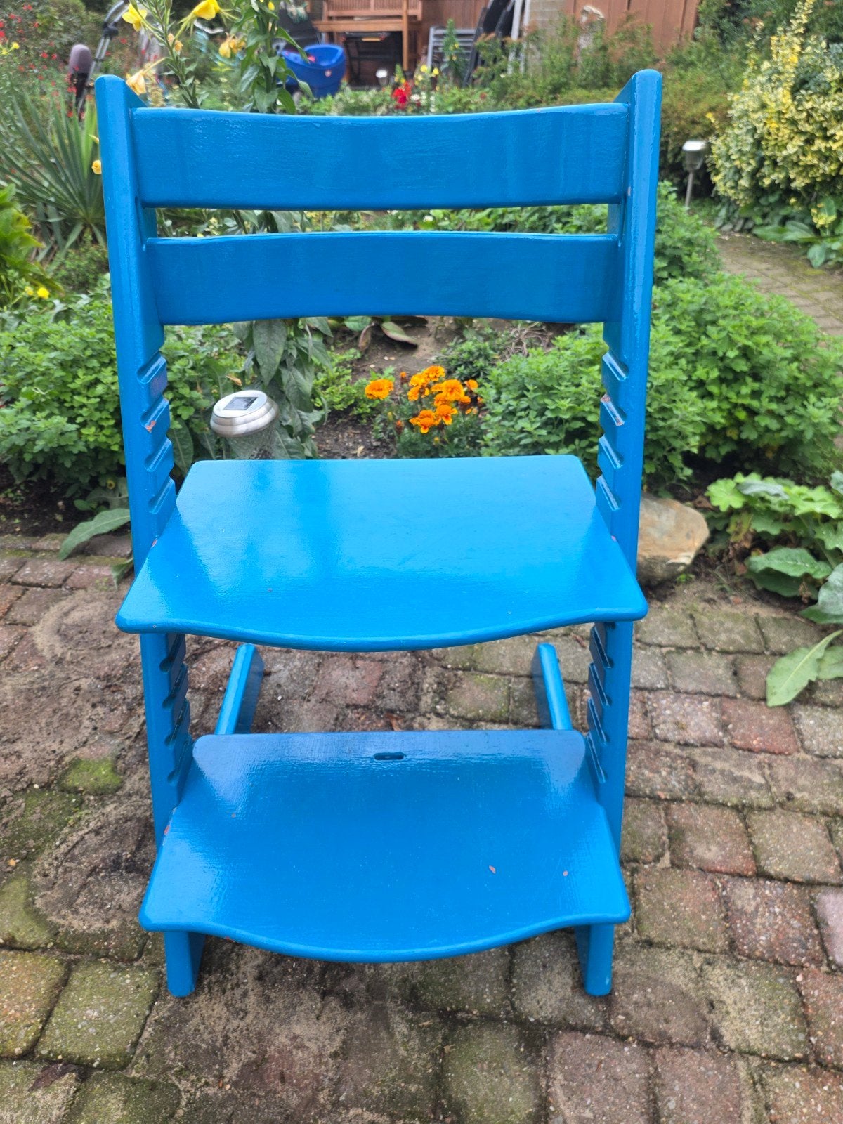 Blauwe Stokke Tripp Trapp meegroeistoel, Ophalen, Gebruikt, Meegroeistoel, Aanschuifbaar