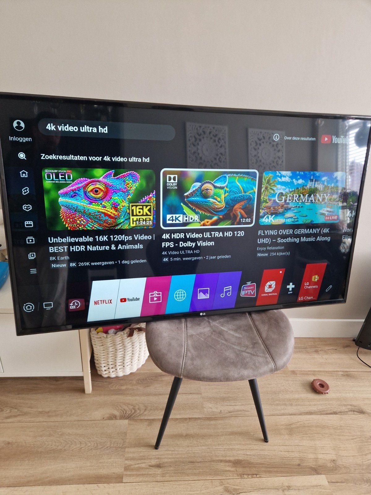 LG smart tv 55 inch ultra HD 4k, Audio, Tv en Foto, Televisies, Ophalen, 50 Hz, Zo goed als nieuw, Samsung