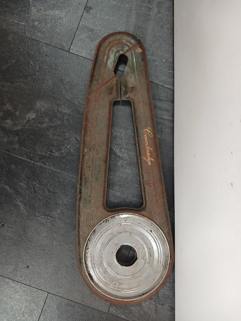 Vintage metalen kettingkast Cambridge, Fietsen en Brommers, Gebruikt, Cambridge, Staal, Ophalen of Verzenden