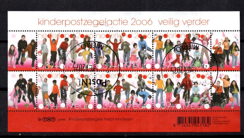gestempelde zegels. Jaar 2006: kindervelletje, Ophalen of Verzenden, Na 1940, Gestempeld
