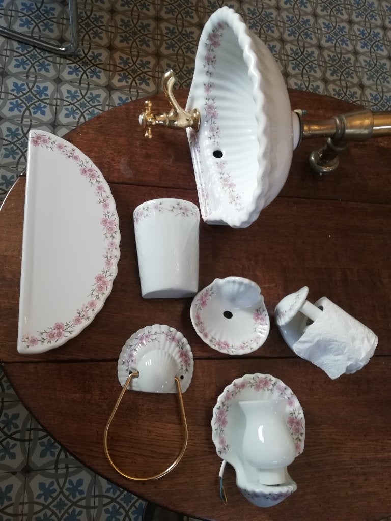 Uniek fonteintje, planchet, wcrolhouder, handdoekring, zeepb, Ophalen