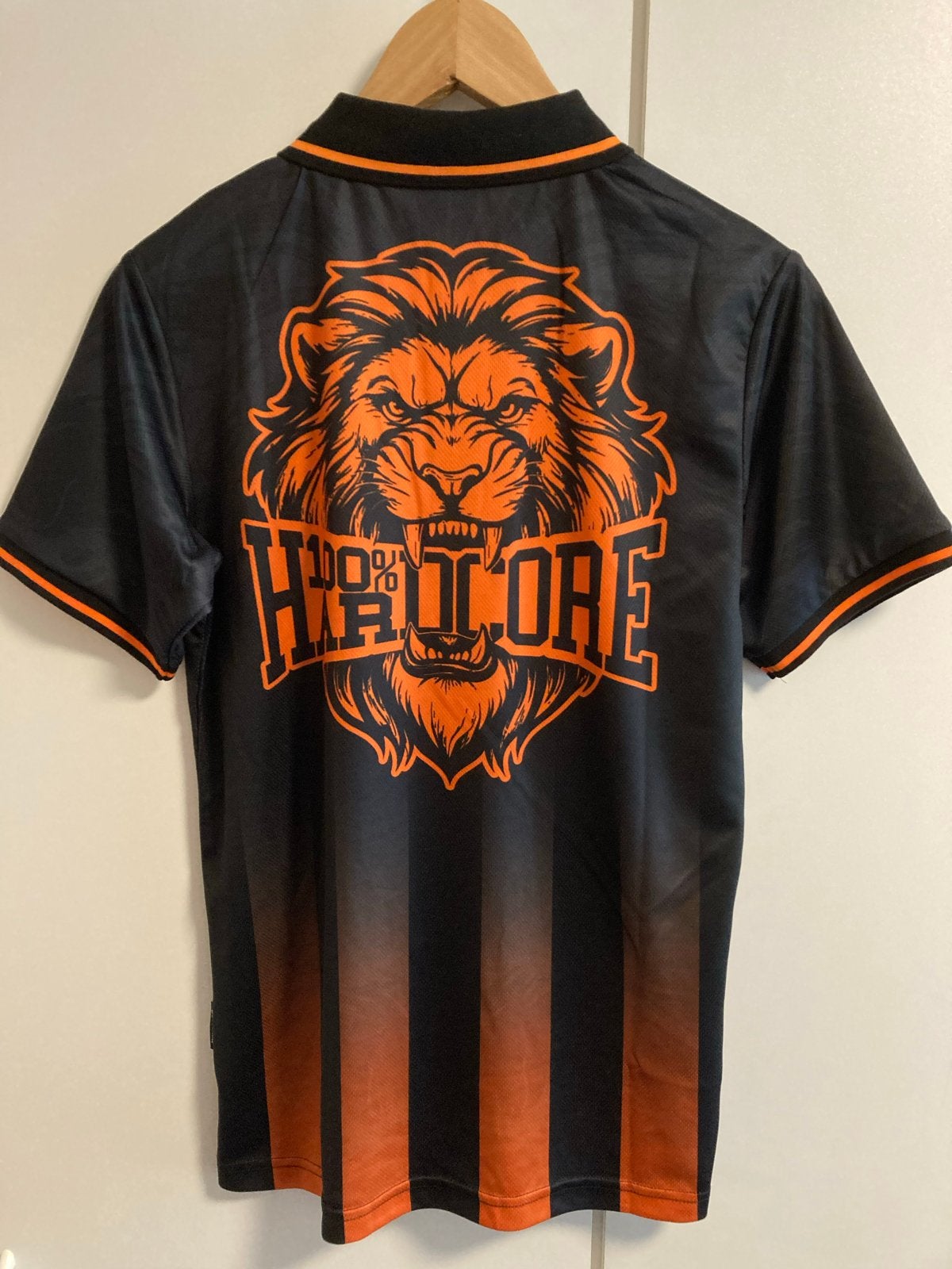 Hardcore T-shirt Zwart Oranje Maat S, Verzenden, Nieuw, Maat 46 (S) of kleiner, Zwart
