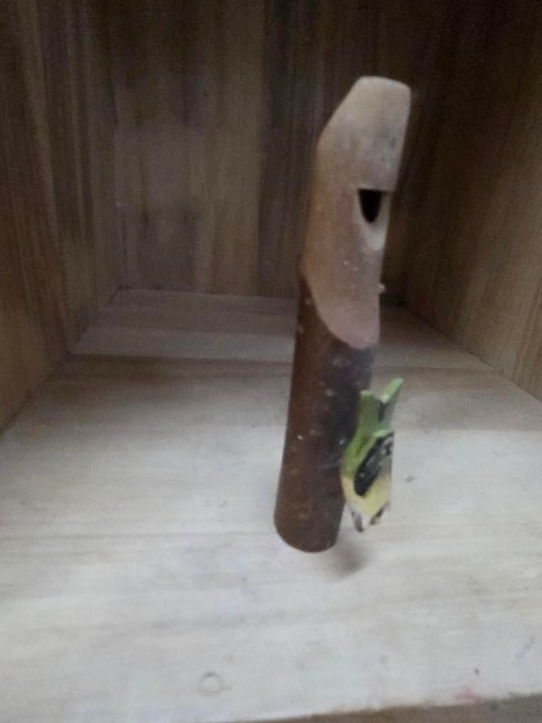 Houten fluit met vogeldecoratie, Ophalen of Verzenden