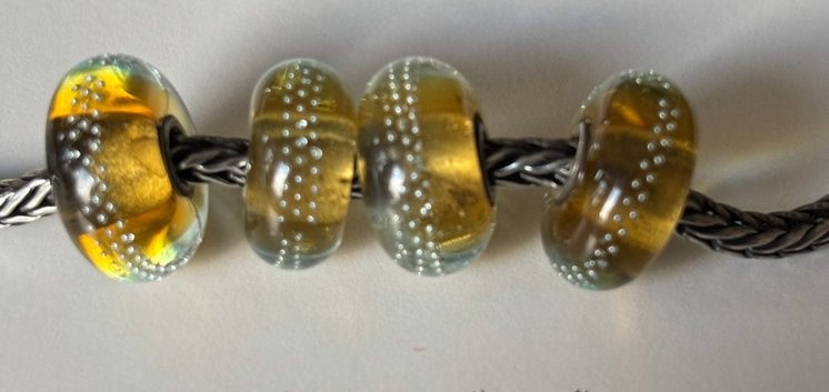 Trollbeads zilverspoor glaskraal, Glas of Kristal, Ophalen of Verzenden, Zo goed als nieuw, Trollbeads