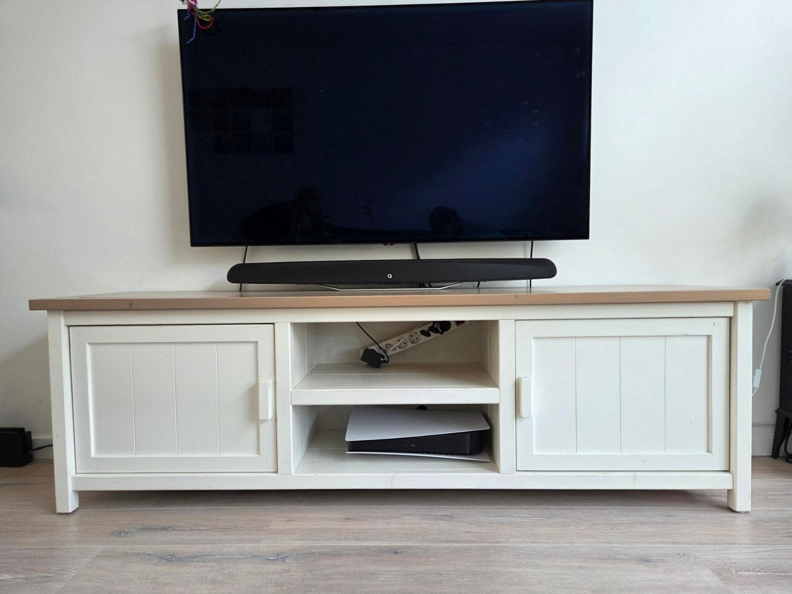 Landelijk TV meubel, Huis en Inrichting, Ophalen, Gebruikt, 150 tot 200 cm, Eikenhout