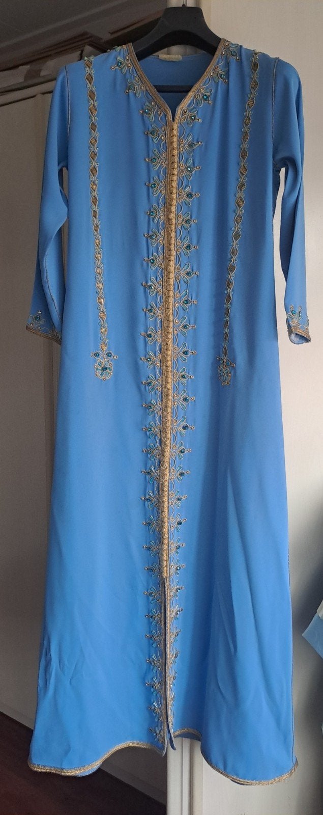 Prachtige blauwe kaftan voor meisjes, Ophalen, Overige typen, Blauw, Zo goed als nieuw