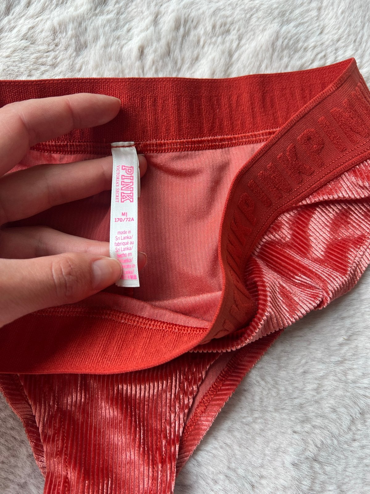Victoria's Secret onderbroek - rood fluweel, Ophalen of Verzenden, Rood, Slip