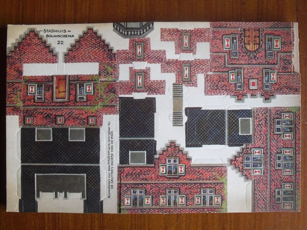 De Gruyter Minidam Bouwplaat - Stadhuis, Overige merken, Gelijkstroom of Wisselstroom, Brug, Tunnel of Gebouw, Ophalen of Verzenden
