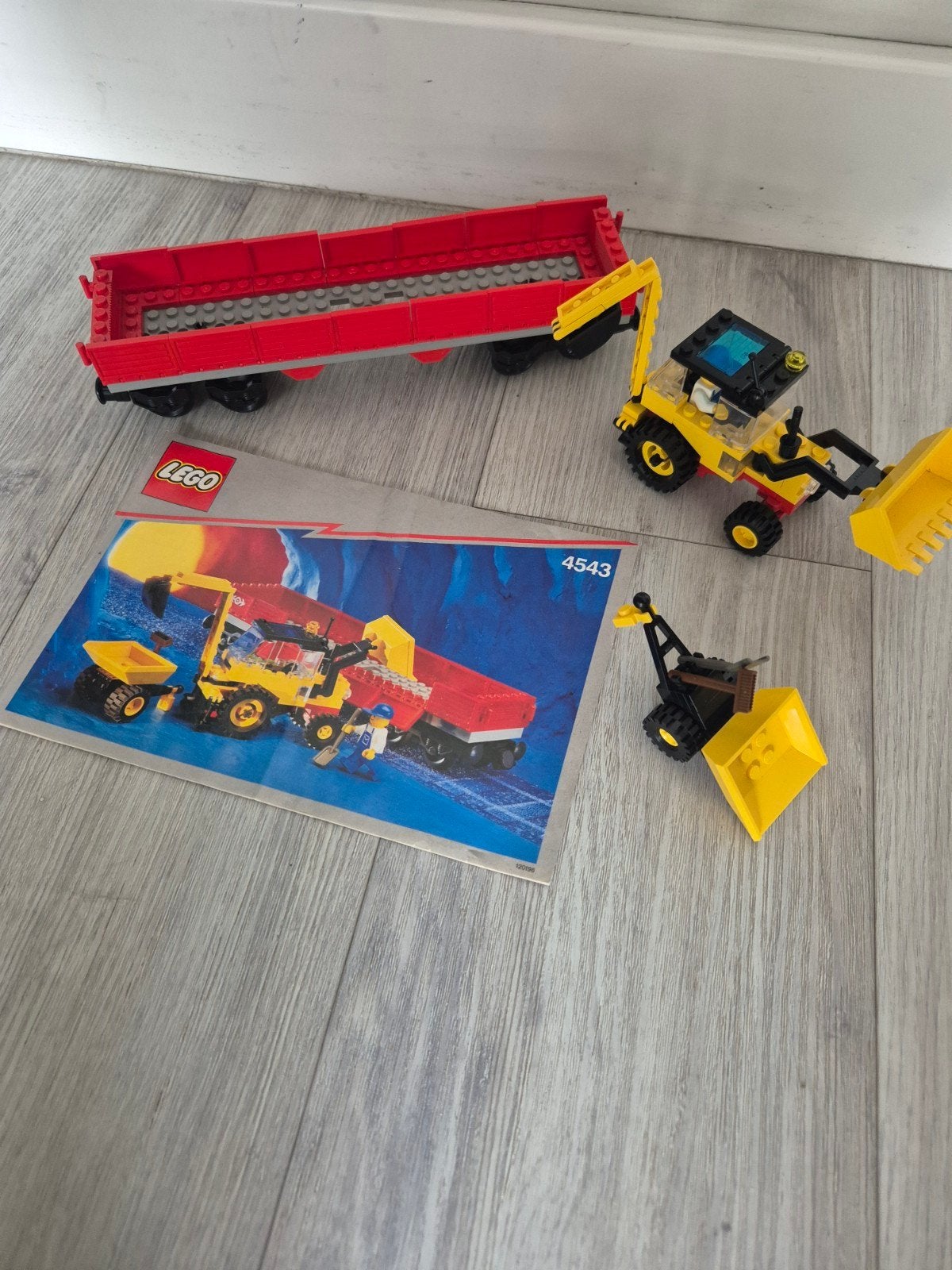 LEGO 4543 Treinwagon met Graafmachine Vintage en Handlei, Ophalen of Verzenden, Gebruikt