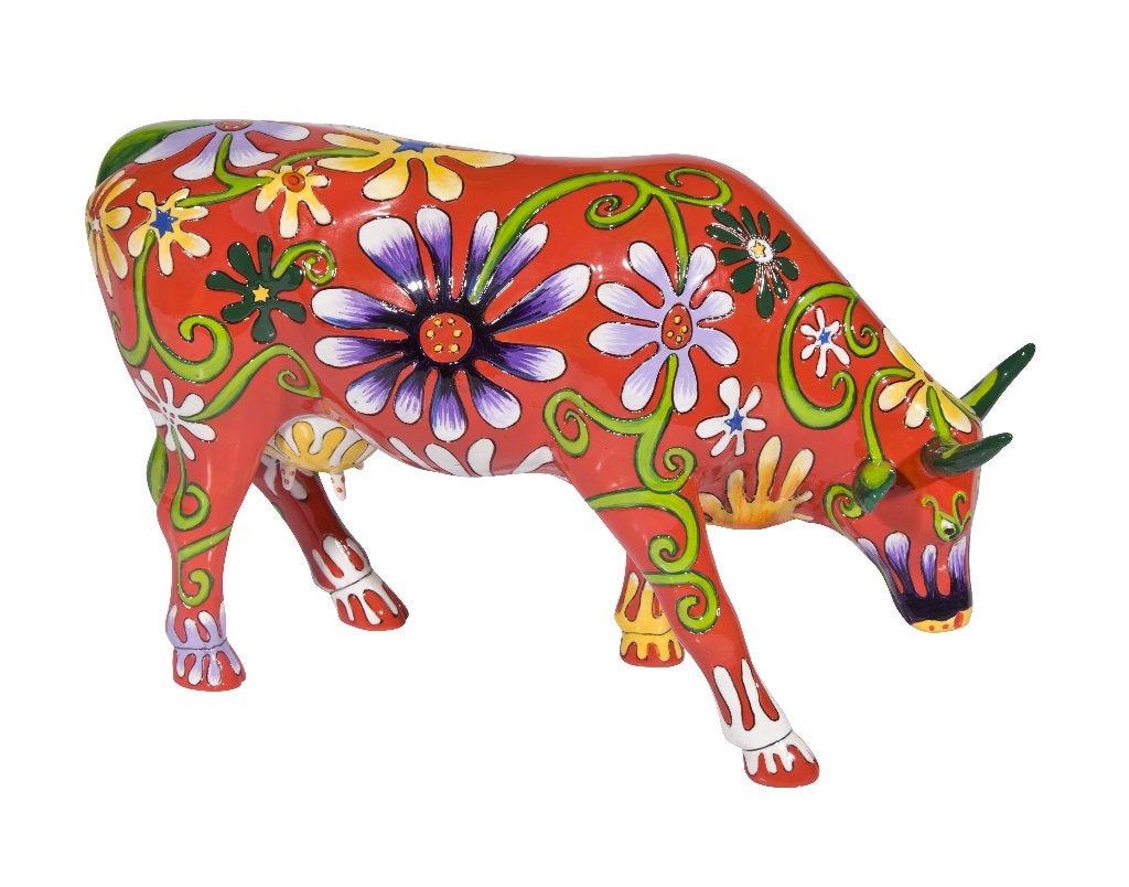 Nieuw Cow Parade koe Flower Lover large gratis verzending., Ophalen of Verzenden, Beeld