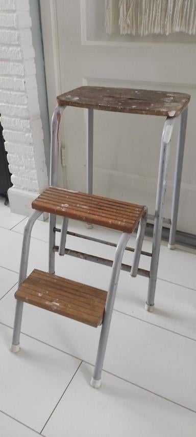 Vintage huishoudtrapje Brabantia, Ophalen of Verzenden, Metaal, Meerkleurig, Brabantia