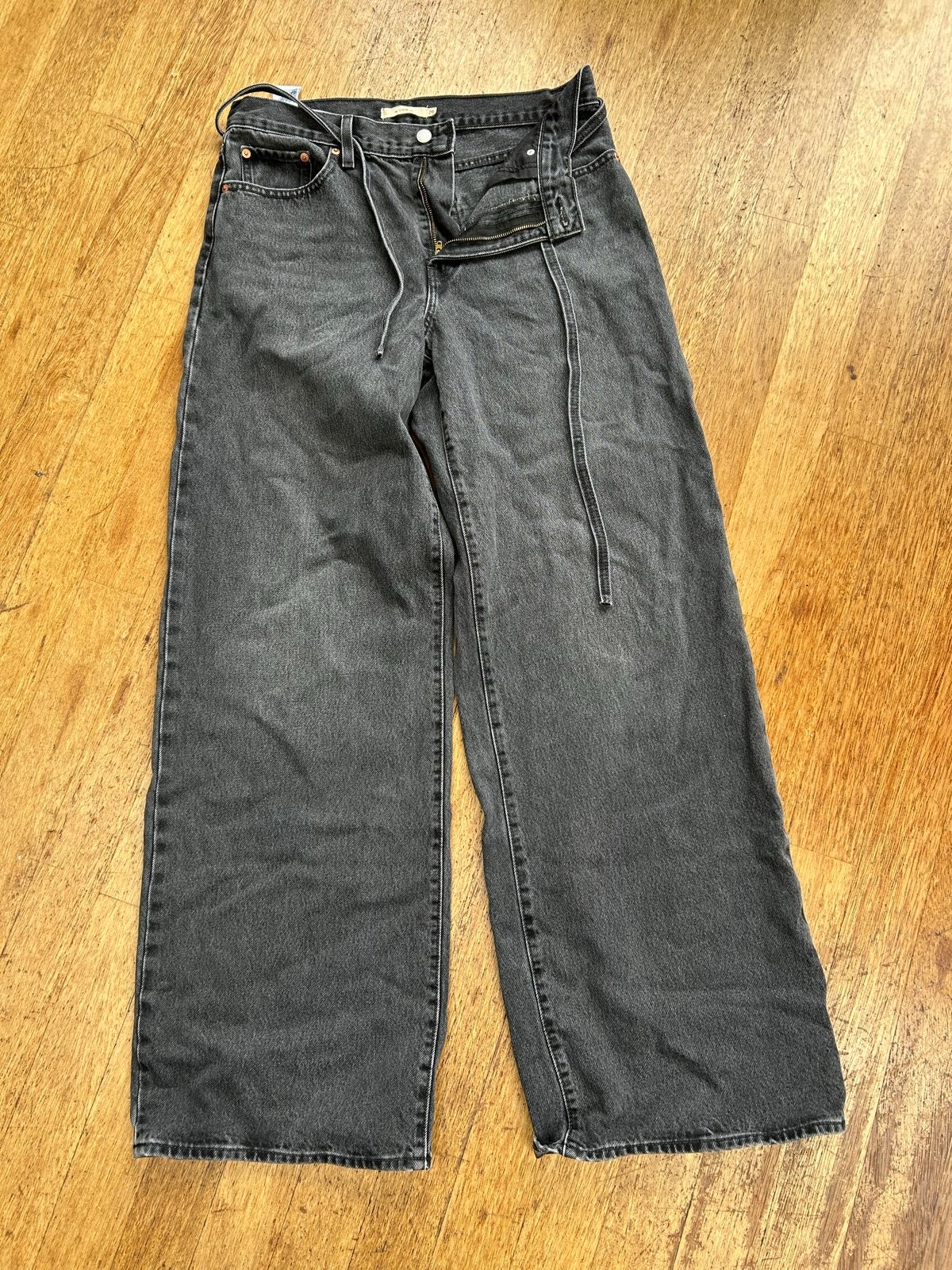 Levi's XL Straight Jeans - Zwart - W29, Ophalen of Verzenden, Zo goed als nieuw, Zwart, W28 - W29 (confectie 36)