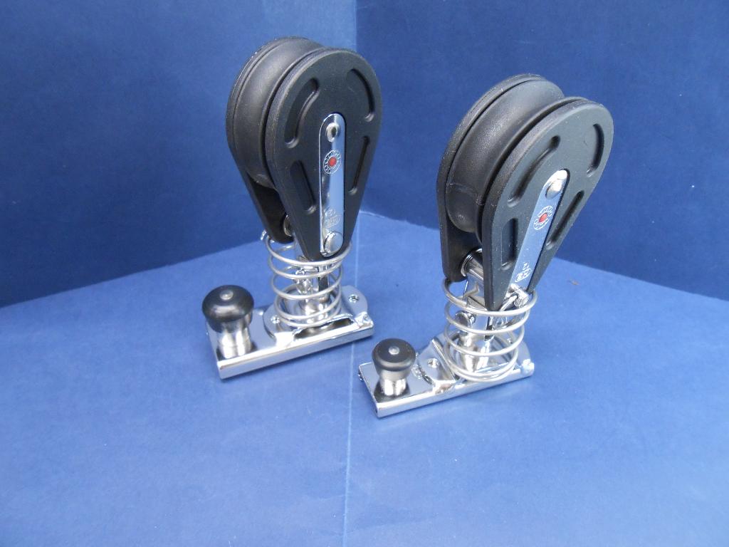 Genua Slede + Blok, 12 mm, voor rail 20 mm, set van 2 stuks, Watersport en Boten, Ophalen of Verzenden, Nieuw, Lijn of Blok