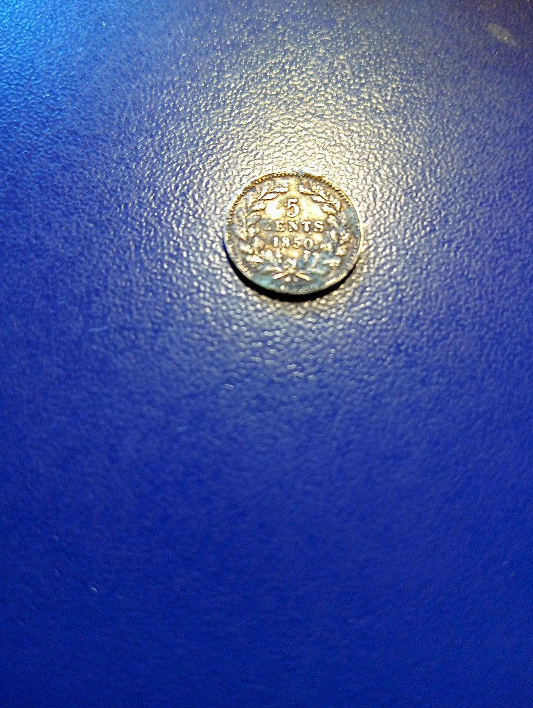 5Cent 1850, Postzegels en Munten, Munten | Nederland, Ophalen of Verzenden, Koning Willem III, 5 cent, Zilver