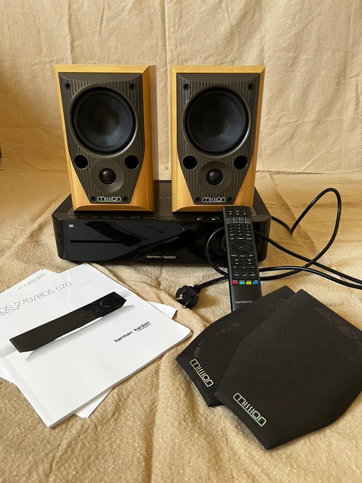 Harman Kardon BDS 270, Mission M70, 25m nieuwe speakerkabel, Ophalen, Zo goed als nieuw, Overige merken