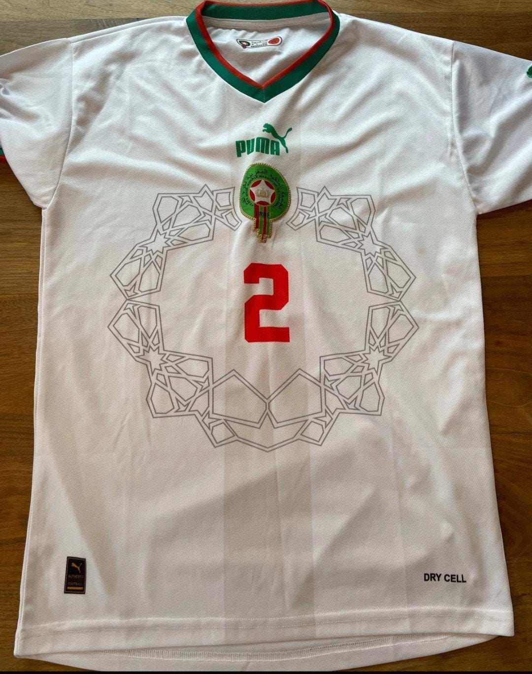 Marokko Voetbalshirt Hakimi #2 - Maat L, Maat L, Ophalen of Verzenden, Zo goed als nieuw, Shirt