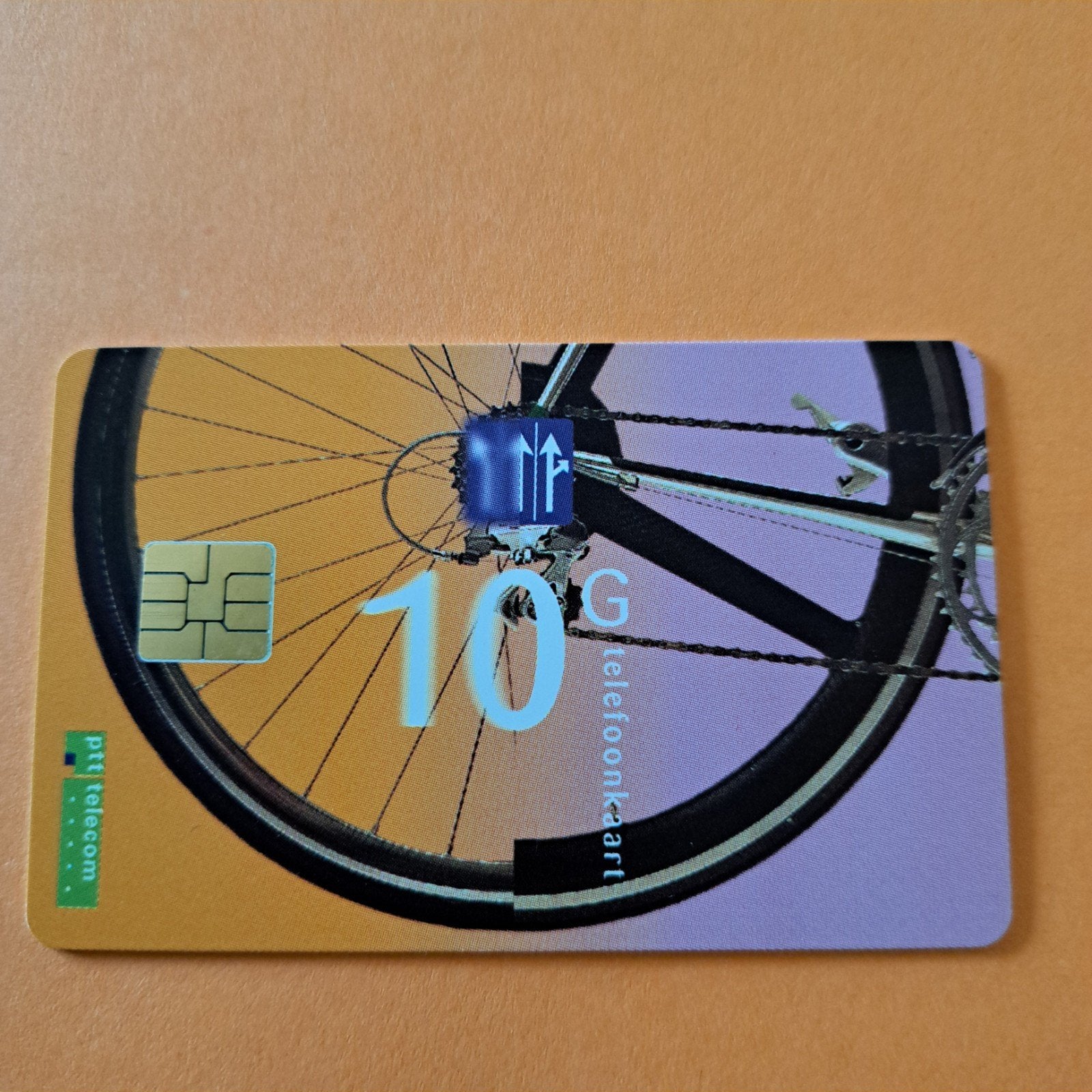 PTT Telecom telefoonkaart 10 eenheden fietswiel, Verzamelen, Telefoonkaarten, Ophalen of Verzenden, Nederland