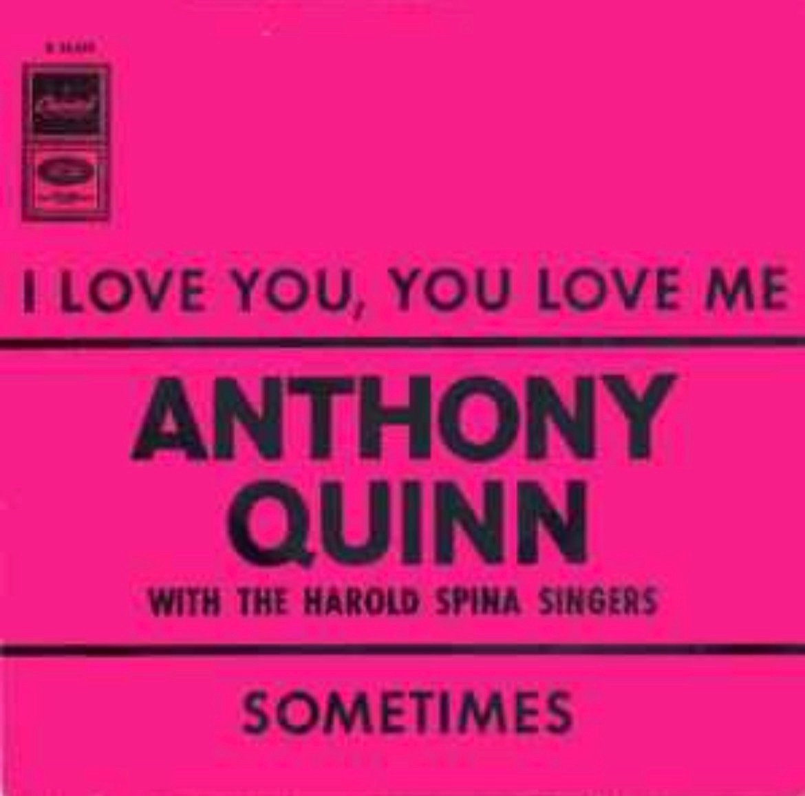 Anthony Quinn – I Love You, You Love Me / Single/ VG+ / 23-8, Ophalen of Verzenden, Zo goed als nieuw, Pop