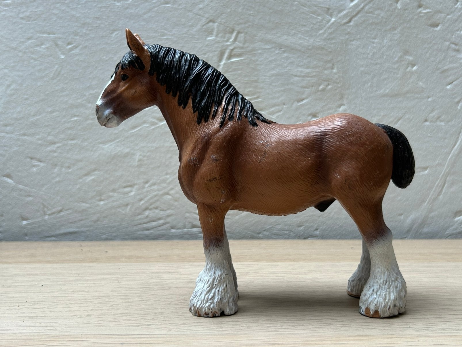 Schleich clydesdale hengst, Ophalen of Verzenden, Zo goed als nieuw, Paard, Beeldje of Figuurtje