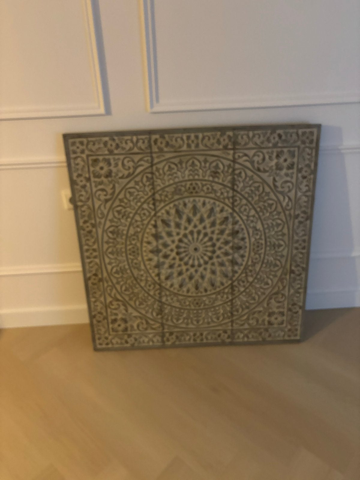 Wandpaneel van metaal Mandala 91x91cm, Ophalen, Oosters, Hout, Zo goed als nieuw
