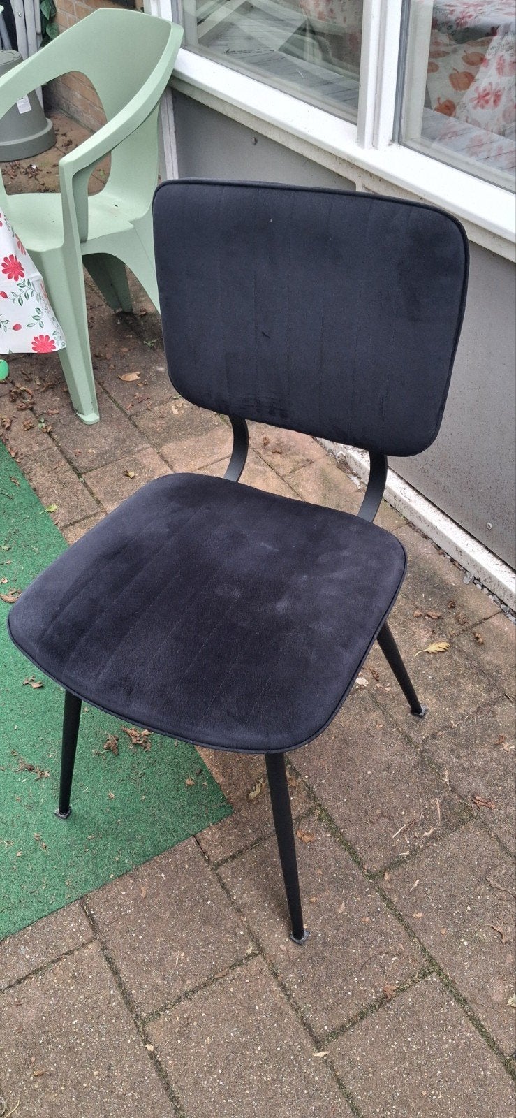 4 eettafel stoelen, Ophalen, Gebruikt, Zwart, Vier