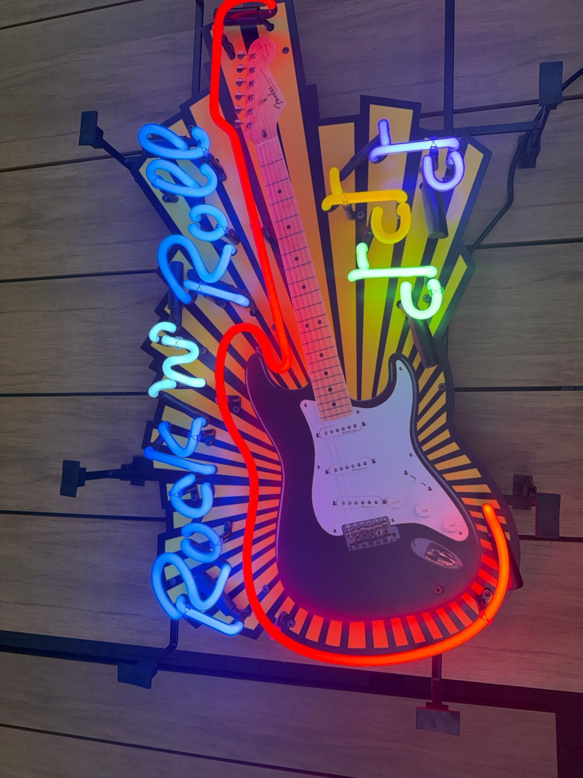 Neon bord rock n roll, Ophalen, Zo goed als nieuw, Reclamebord