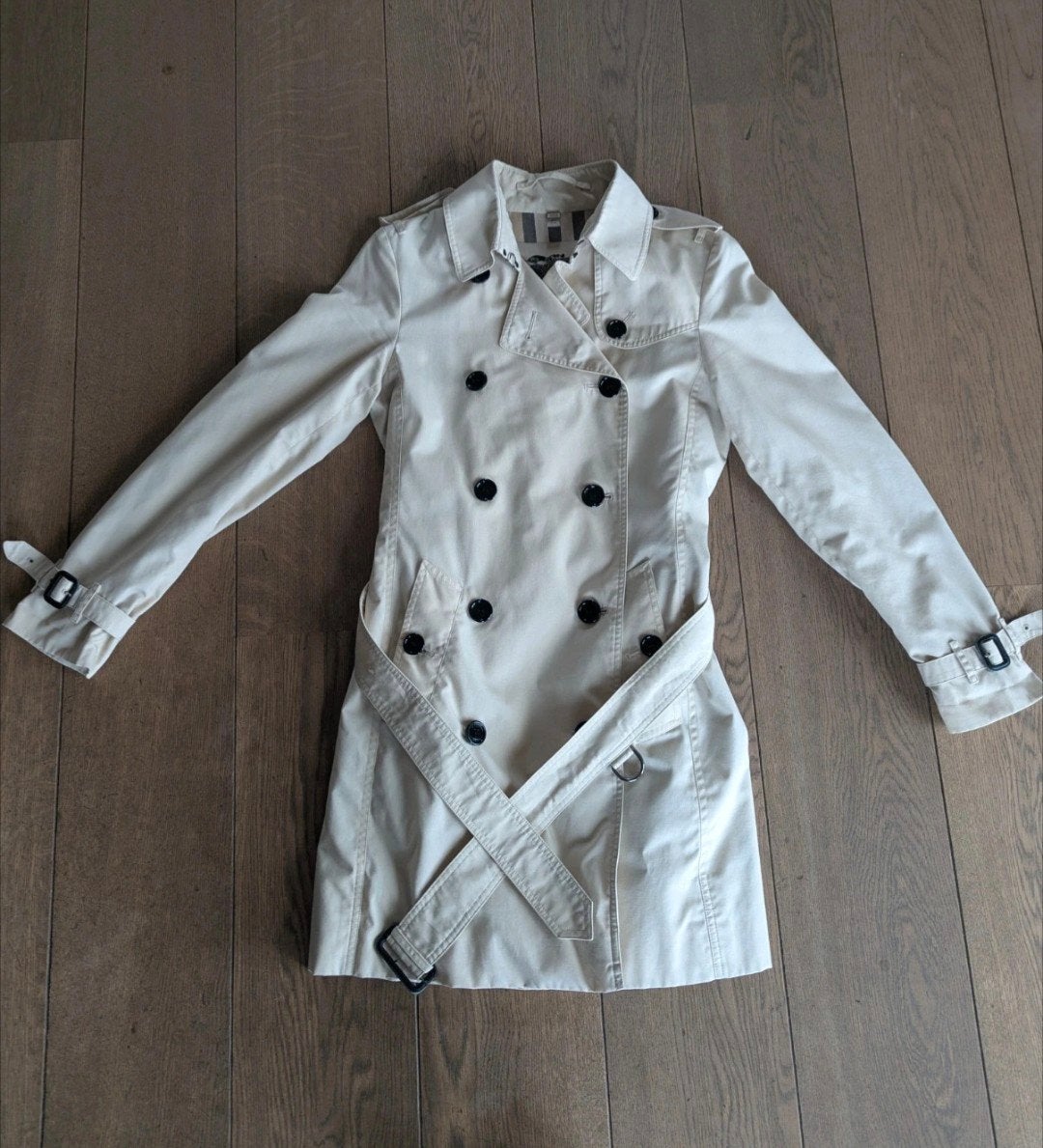 Originele Burberry Trenchcoat - XS/S - Made in England, Beige, Ophalen of Verzenden, Zo goed als nieuw, Burberry